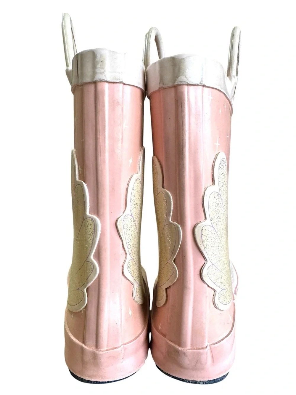 Girls Pink Unicorn Rain Boots with Handles Girls Toddler size 8